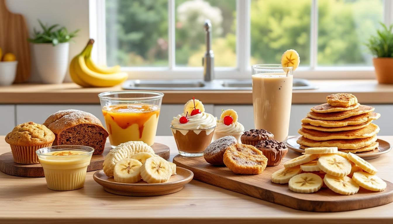 découvrez 10 idées de desserts et plats sucrés rapides à base de banane. des recettes faciles, gourmandes et prêtes en quelques minutes pour régaler toute la famille !
