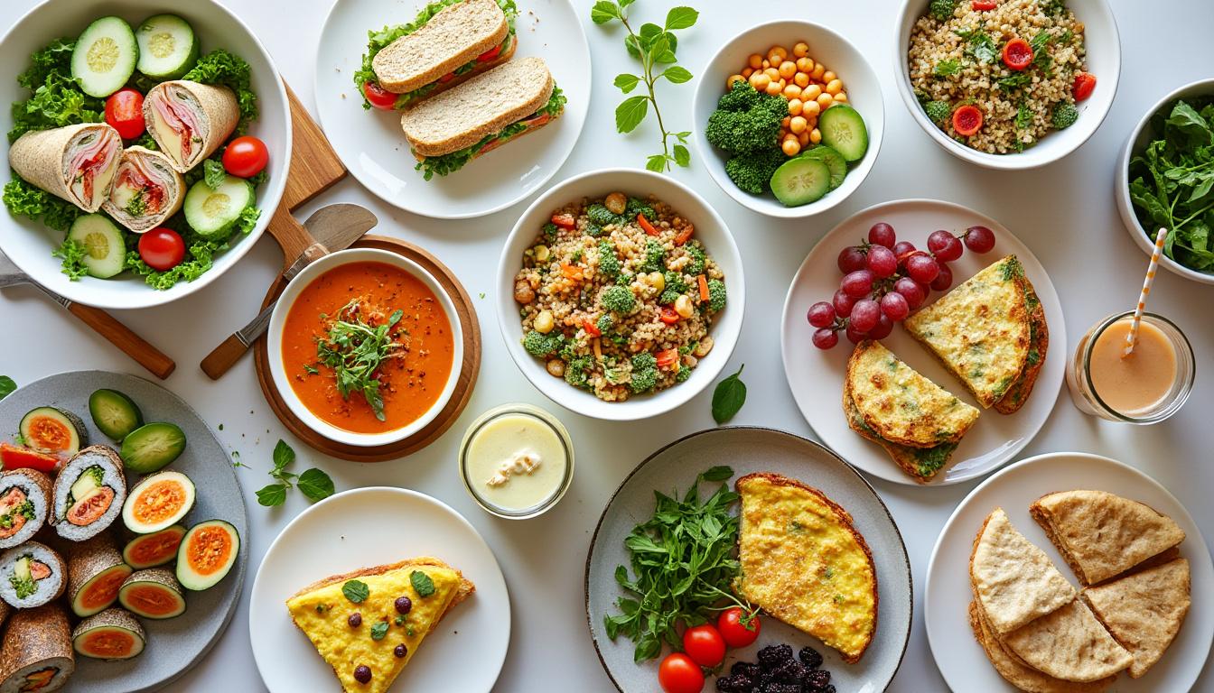 découvrez 15 idées de recettes rapides pour le midi et simplifiez vos déjeuners de la semaine avec des plats express, savoureux et faciles à préparer.