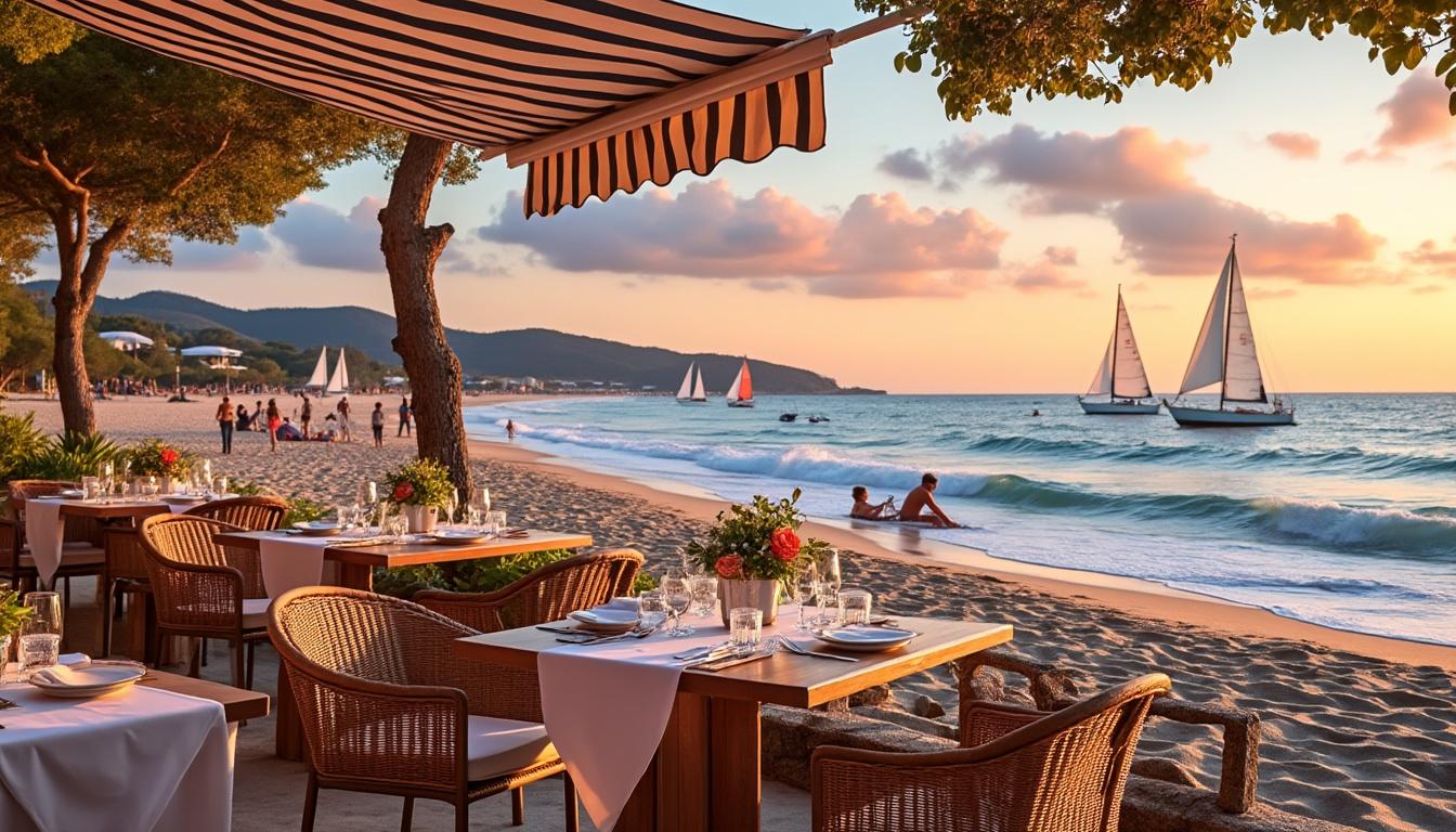 découvrez un restaurant éphémère unique en front de mer à pyla-sur-mer, situé juste à côté du cercle de voile. profitez d'une expérience culinaire estivale les pieds dans le sable avec vue imprenable sur l'océan.