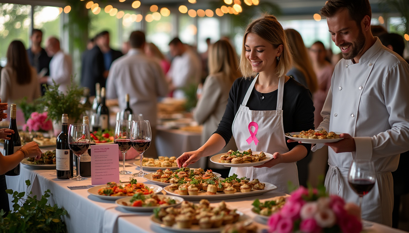 Ă Bordeaux, un Ă©vĂ©nement savoureux pour soutenir les femmes touchĂ©es par le cancer 2 participez Ă un Ă©vĂ©nement gastronomique unique Ă bordeaux pour soutenir les femmes atteintes de cancer. un rendez-vous solidaire mĂȘlant saveurs, convivialitĂ© et engagement en faveur d'une noble cause.