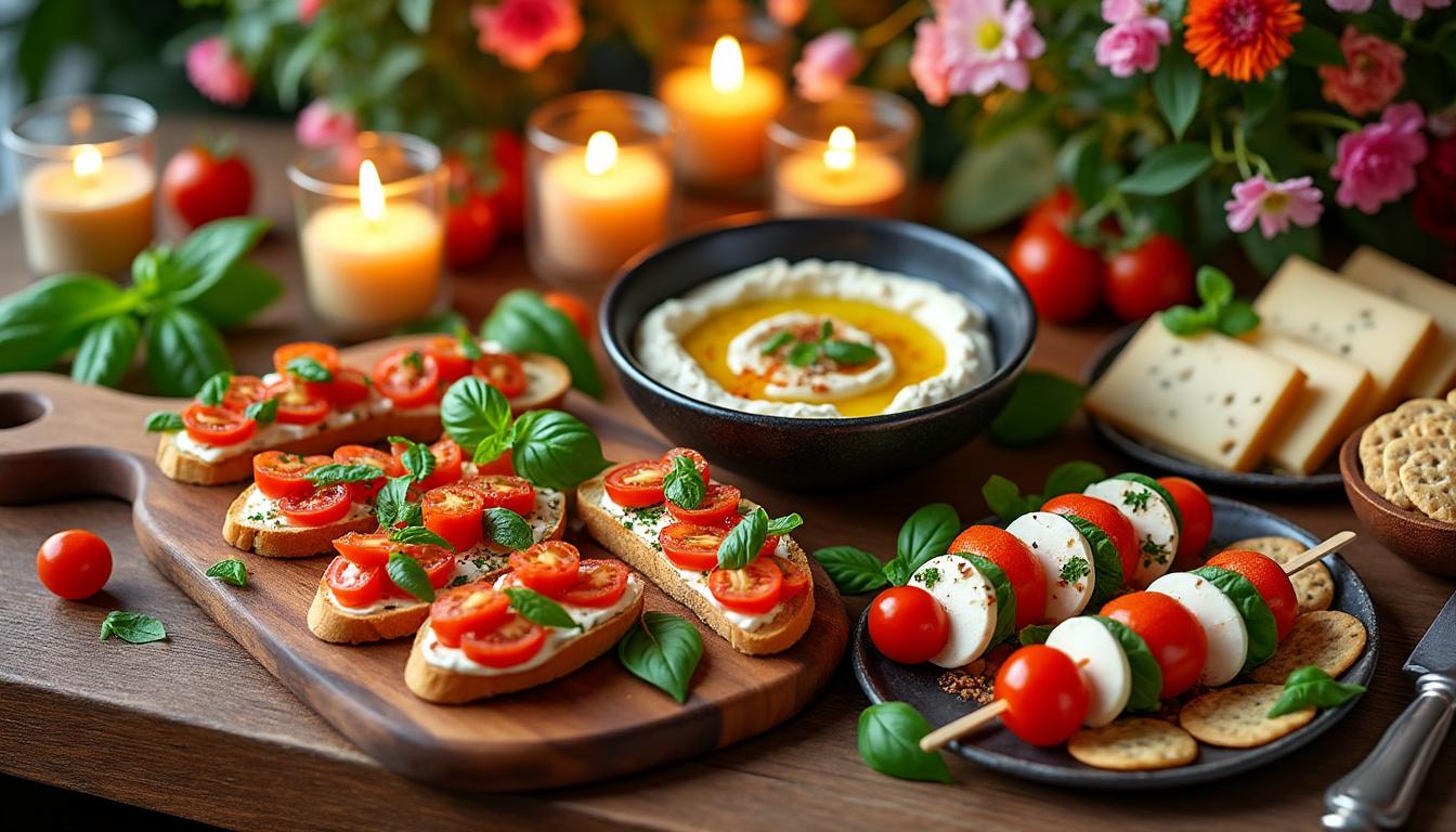 découvrez 10 recettes d'apéritifs faciles et rapides à préparer chez vous pour surprendre et régaler vos invités lors de vos prochains moments conviviaux !