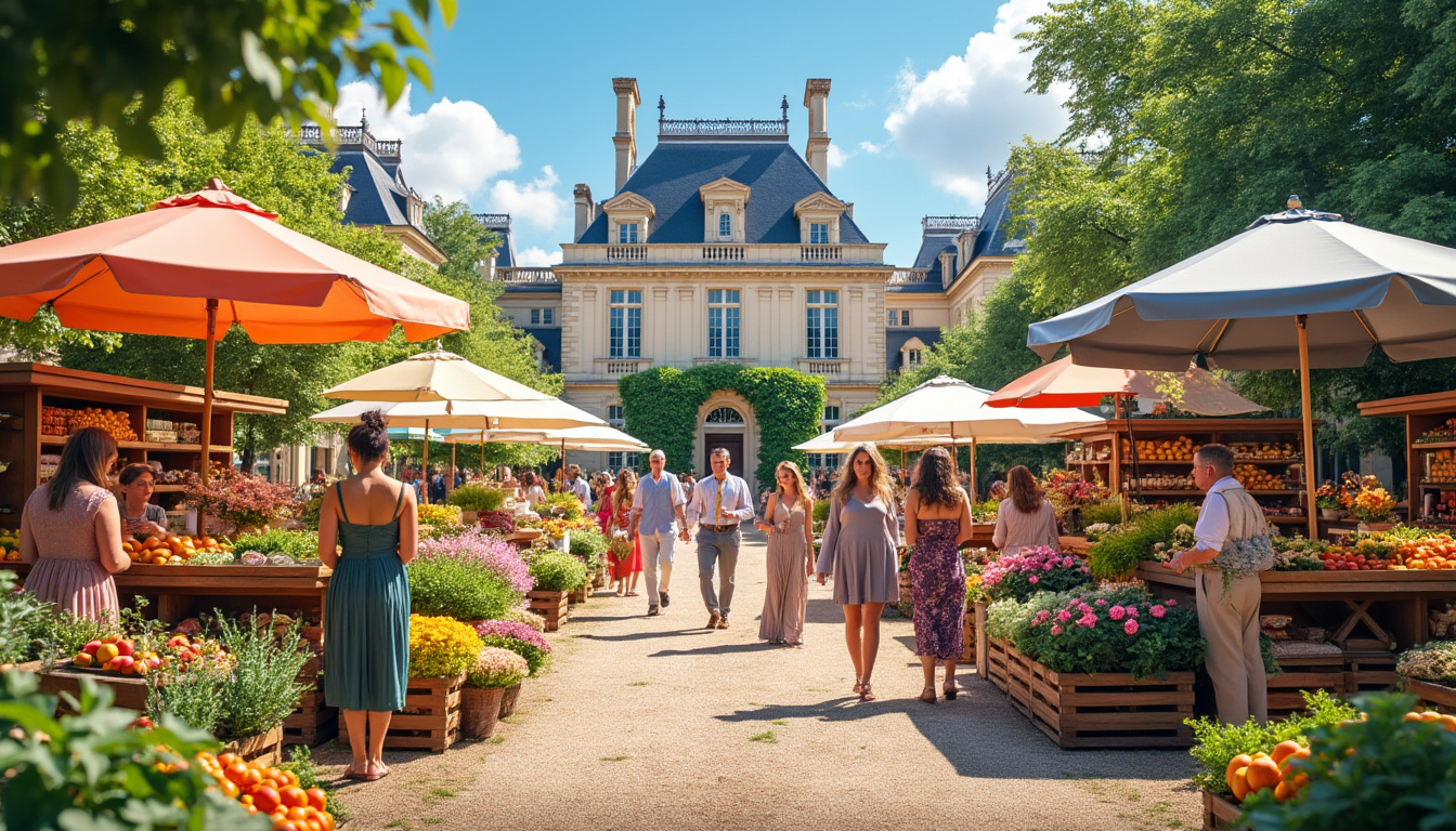 découvrez l'inauguration d'un marché fermier authentique au splendide château de tastes, à sainte-croix-du-mont : producteurs locaux, ambiance conviviale et cadre historique exceptionnel au rendez-vous !