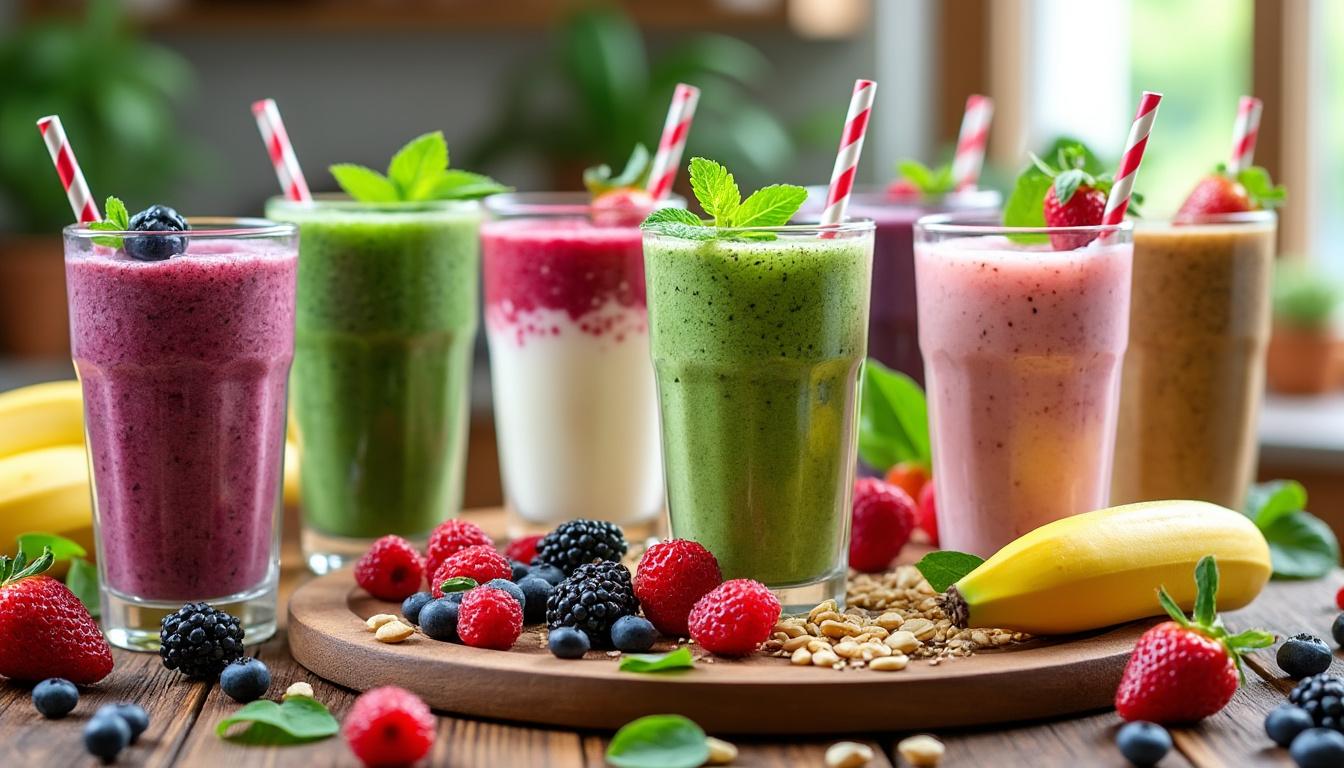 découvrez 8 recettes de smoothies rapides et énergisants pour un petit déjeuner sain. idéal pour bien commencer la journée avec saveur et vitalité !