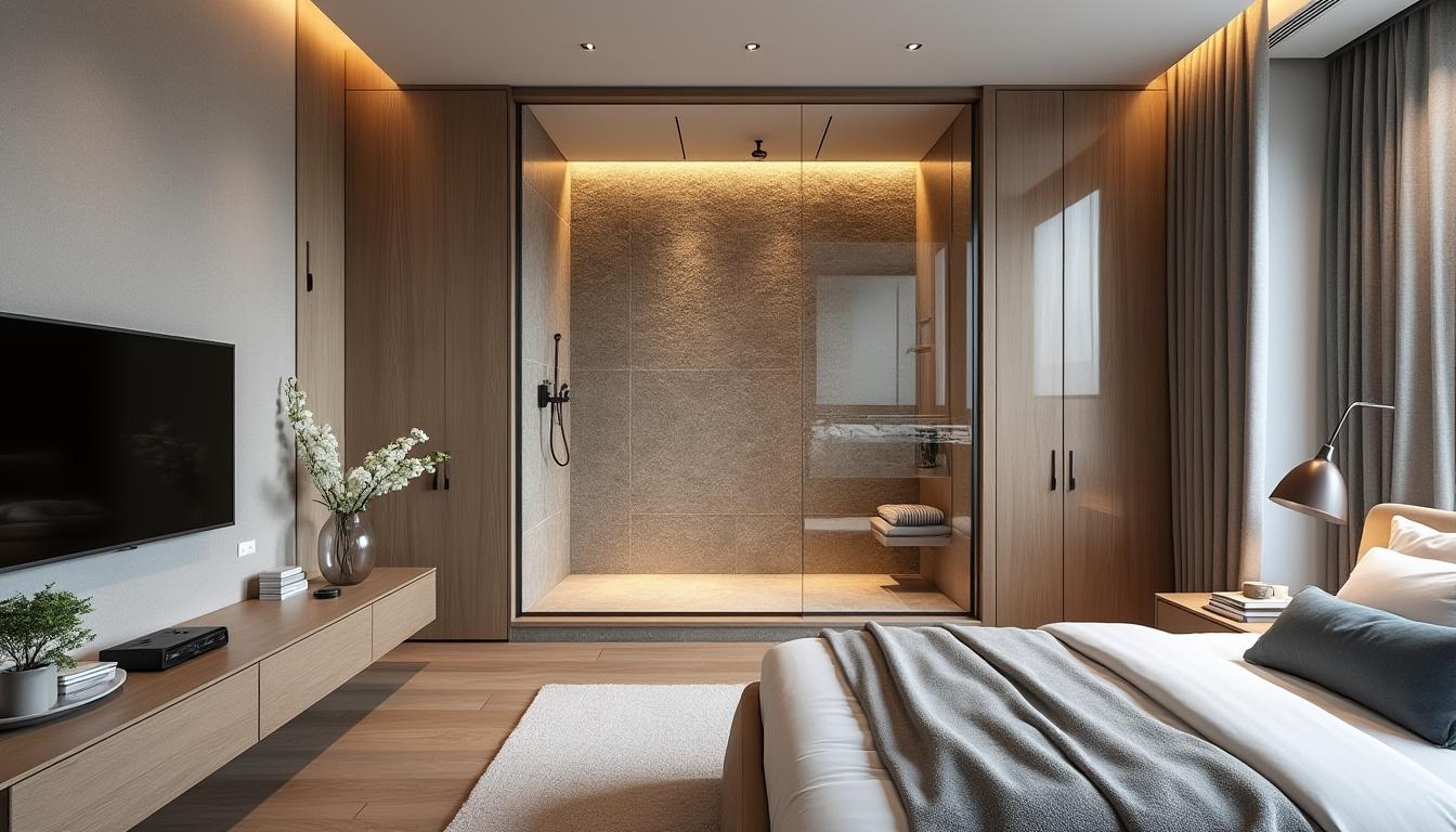 Aménager une douche dans la chambre : astuces, inspirations et solutions efficaces 4 découvrez comment aménager une douche dans la chambre avec nos astuces pratiques, inspirations déco et solutions efficaces pour un espace confortable et design.