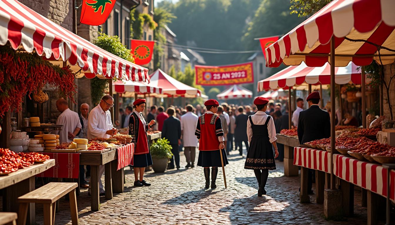 célébrez les 25 ans du concours du piment d’espelette 2025, un événement emblématique mettant à l'honneur l'excellence et l'appellation aop dans une ambiance festive et prestigieuse.