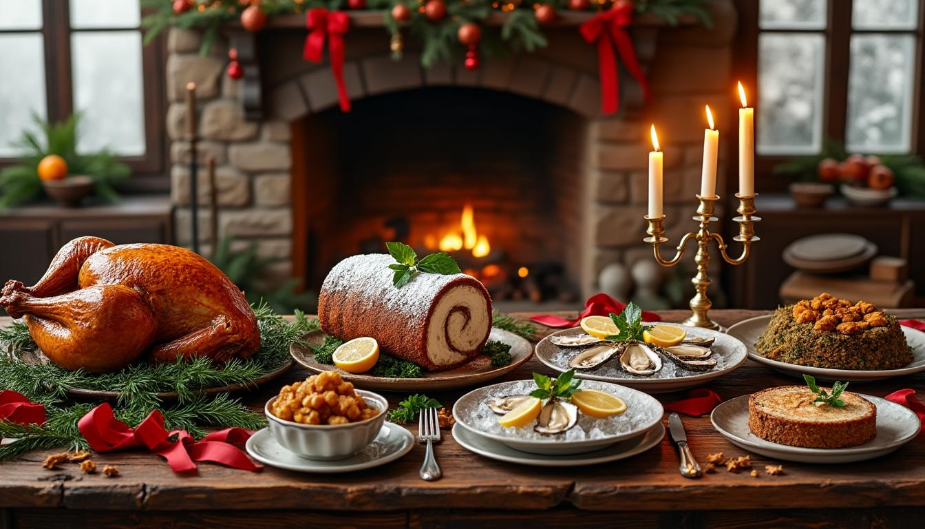 plongez dans la magie des fêtes avec noël d'antan : explorez cinq mets traditionnels autrefois dégustés en france pour un noël authentique et gourmand.