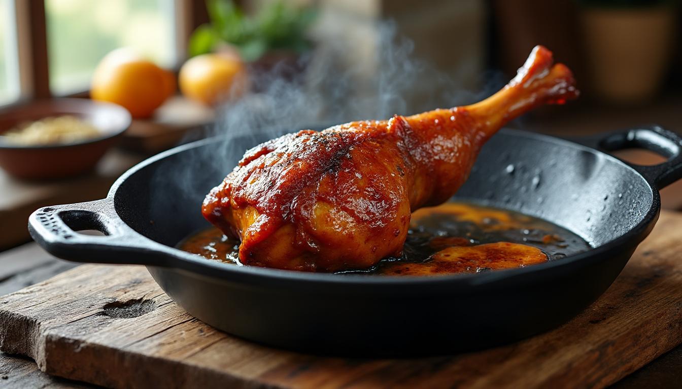 découvrez l'histoire et les saveurs du confit de canard, un plat emblématique qui relie la gastronomie de l’égypte antique aux traditions culinaires du périgord.