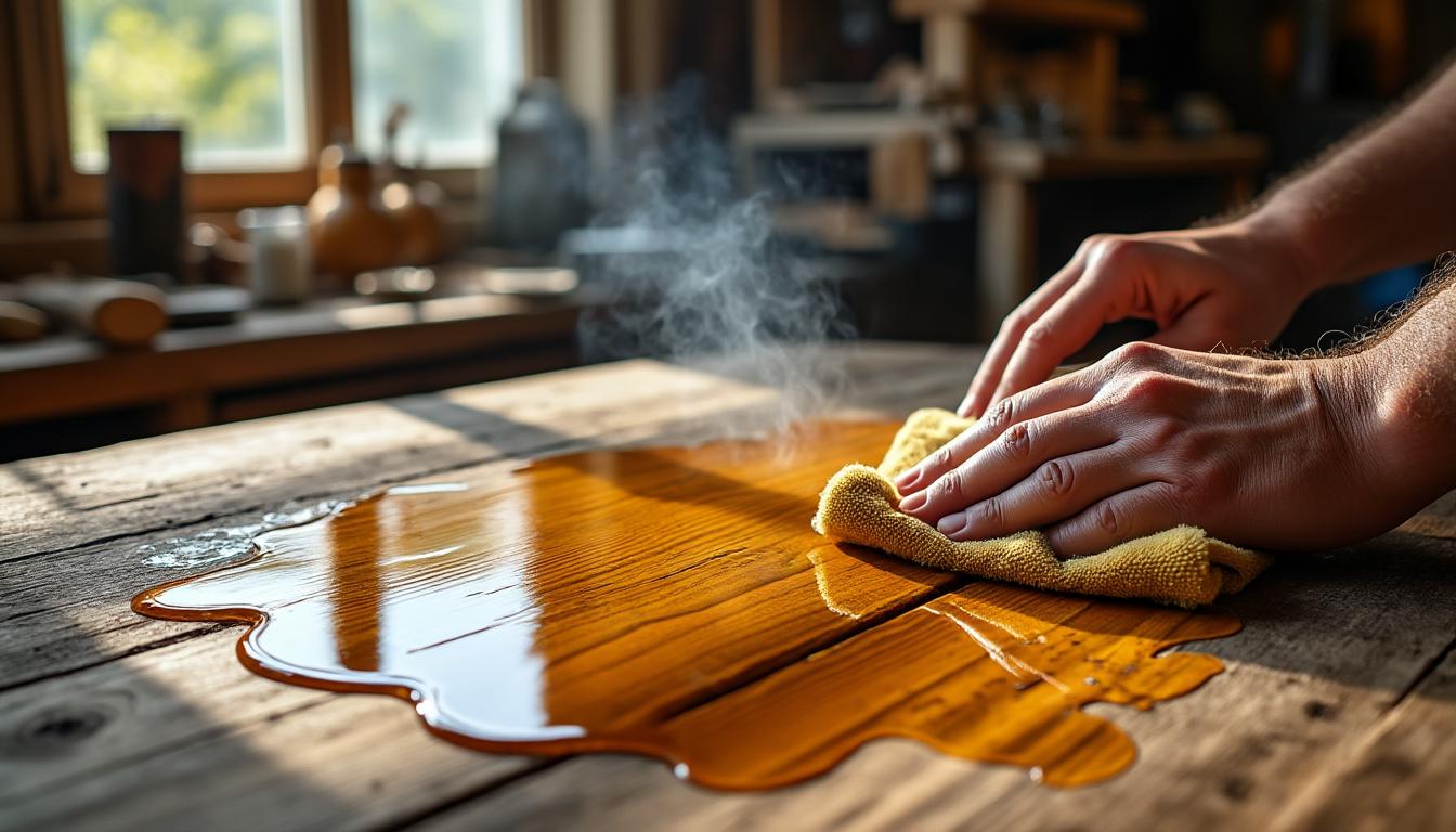 Huile de lin et bois : Quels risques doit-on vraiment connaître ? 2 découvrez les risques réels liés à l'utilisation de l'huile de lin sur le bois et apprenez comment l'appliquer en toute sécurité pour protéger vos surfaces.
