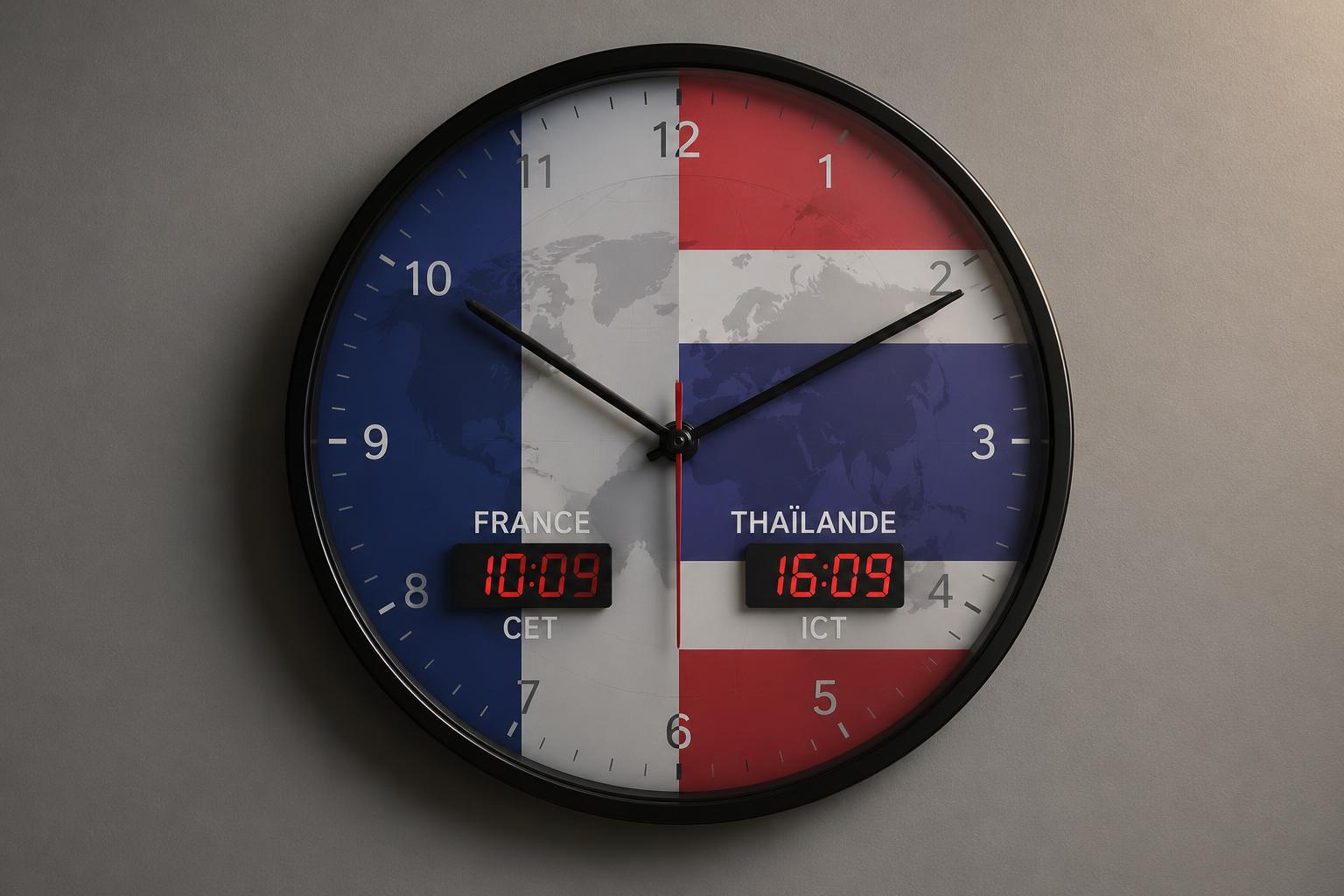 découvrez l'heure actuelle en thaïlande, comprenez le décalage horaire avec la france et obtenez des astuces pratiques pour ne jamais vous tromper.