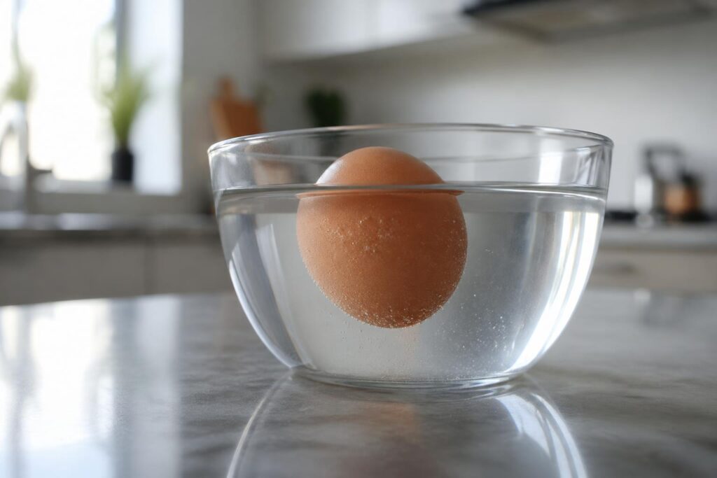 découvrez comment tester rapidement la fraîcheur d'un œuf avec le test de l'eau et savoir s'il est encore bon en moins de 30 secondes.