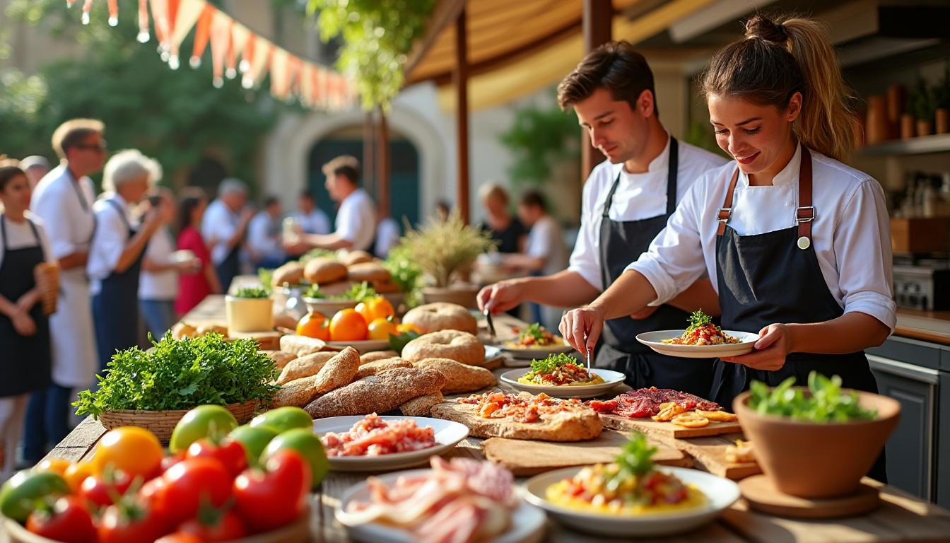 découvrez villeneuve-sur-lot lors de la feria, où les saveurs du terroir authentique rencontrent des touches culinaires contemporaines pour une expérience gustative unique et festive.