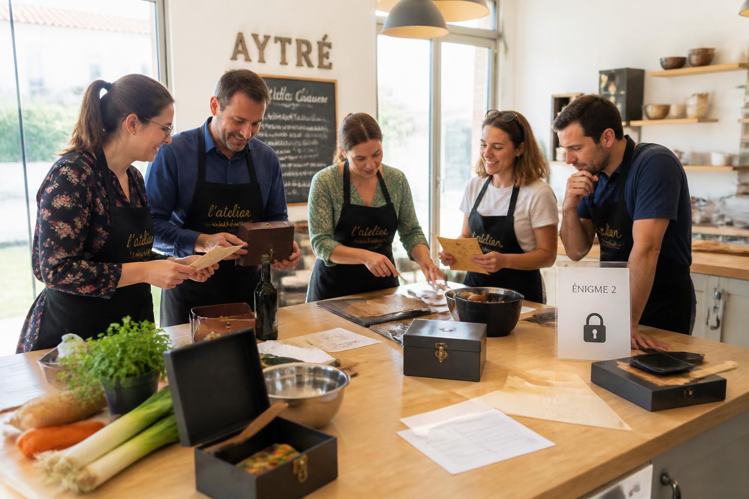 découvrez l'escape cook à aytré, un jeu d’énigmes culinaires inédit proposé par l’atelier gourmand, idéal pour les amateurs de saveurs et d’aventures gourmandes.