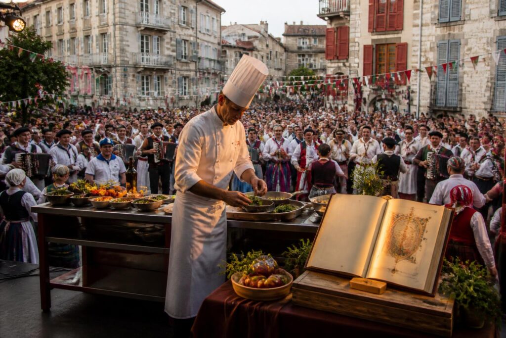 découvrez pintxo eguna 2026 à bayonne : un chef étoilé à la présidence, 41 peñas en fête et un livre inédit pour célébrer les 15 ans de cet événement culinaire majeur.
