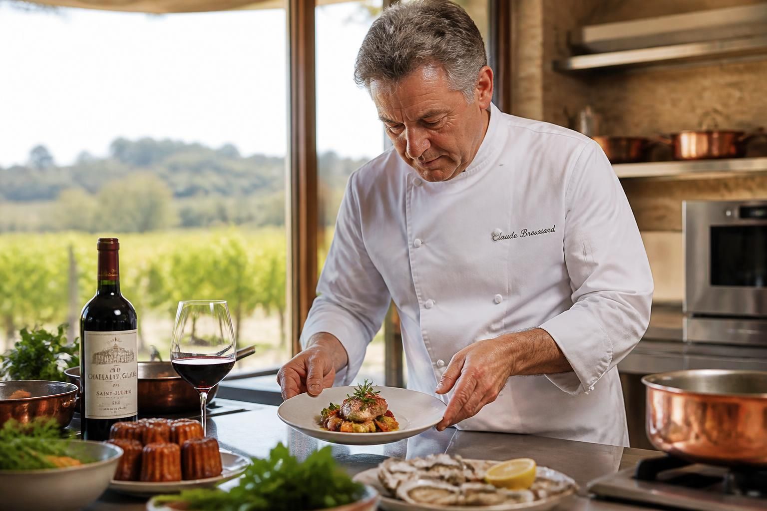 découvrez la gastronomie en gironde avec claude broussard qui partage sa passion et une recette d'exception au restaurant saint-julien. un voyage culinaire incontournable.