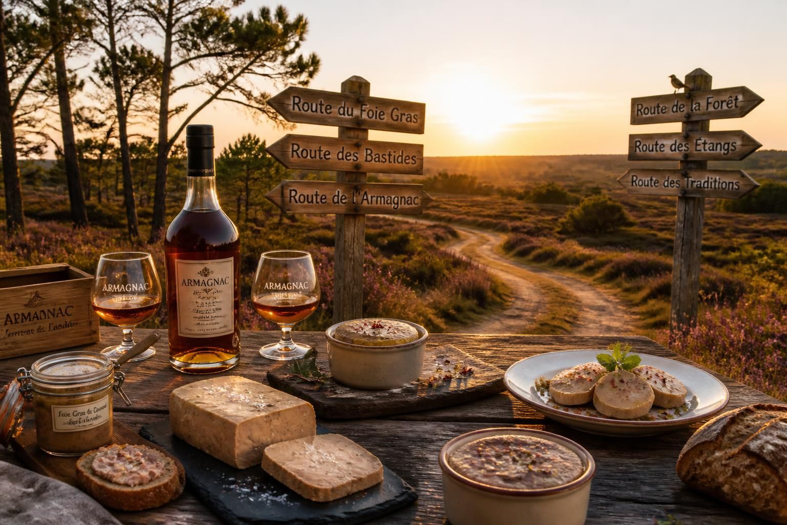 découvrez six nouvelles routes gourmandes dans les landes, mettant à l'honneur le foie gras et l'armagnac, véritables trésors culinaires de la région, pour une expérience gastronomique inoubliable.