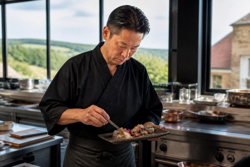 découvrez comment le chef japonais de saint-andré-de-cubzac renouvelle sa passion et sa responsabilité envers ses clients en retrouvant les honneurs du guide michelin en haute gironde.