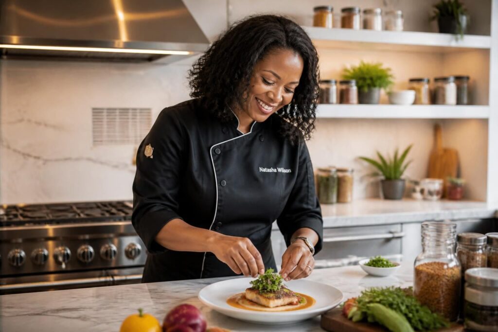 à agen, natasha wilson, passionnée de cuisine et d’hospitalité, lance son service de cheffe privée pour offrir des expériences culinaires personnalisées et conviviales.