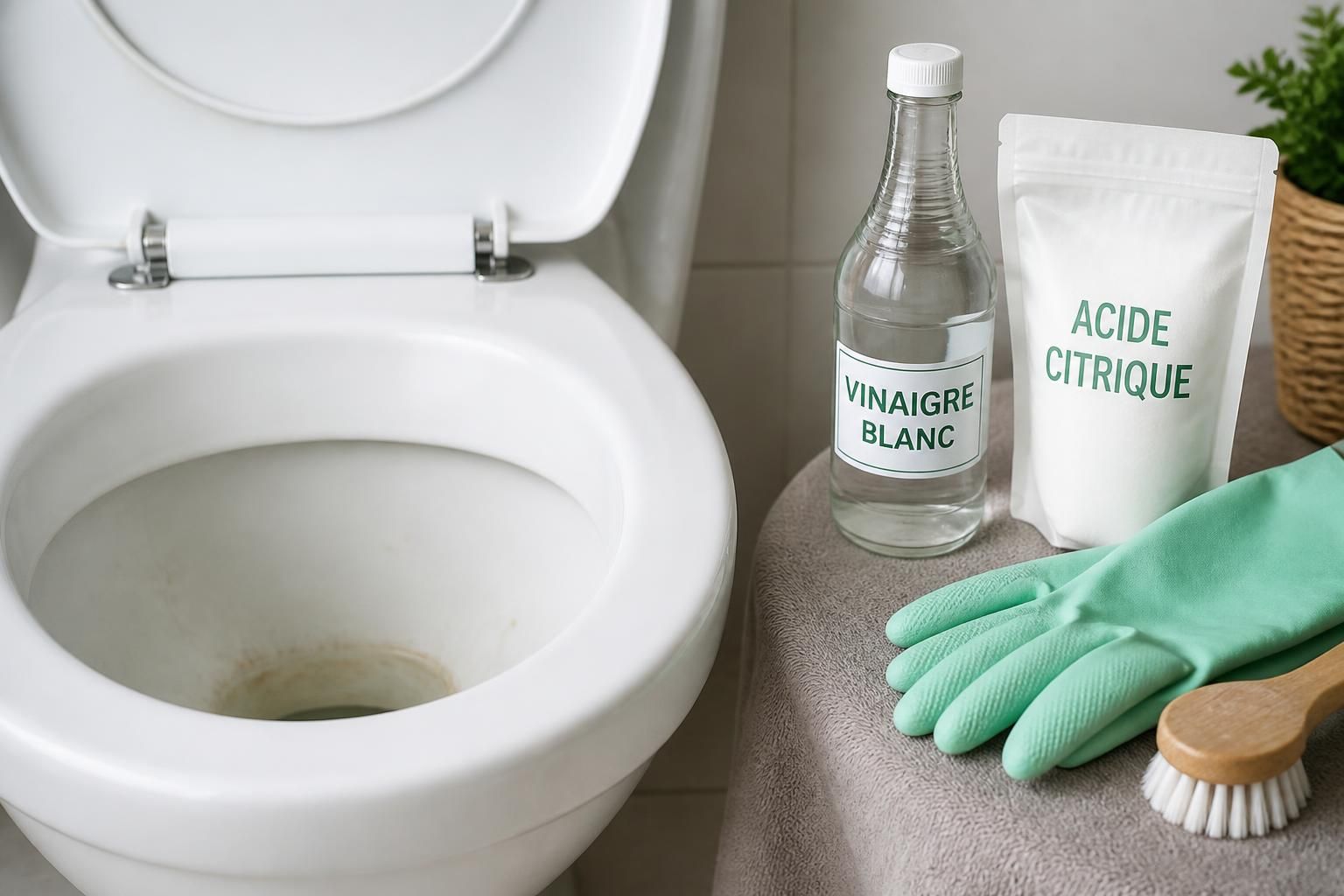 Astuce fiable : nettoyer en profondeur des WC très entartrés sans endommager la cuvette 2 découvrez une astuce fiable pour nettoyer en profondeur des wc très entartrés sans abîmer la cuvette. méthode efficace et respectueuse pour un résultat impeccable.