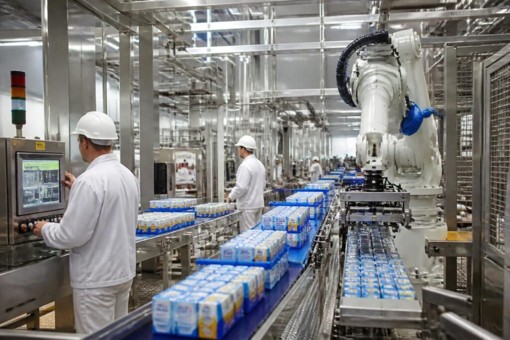 découvrez comment candy’up allie robots et savoir-faire humain pour une production massive et harmonieuse dans la laiterie candia à lons, alliant innovation et tradition.