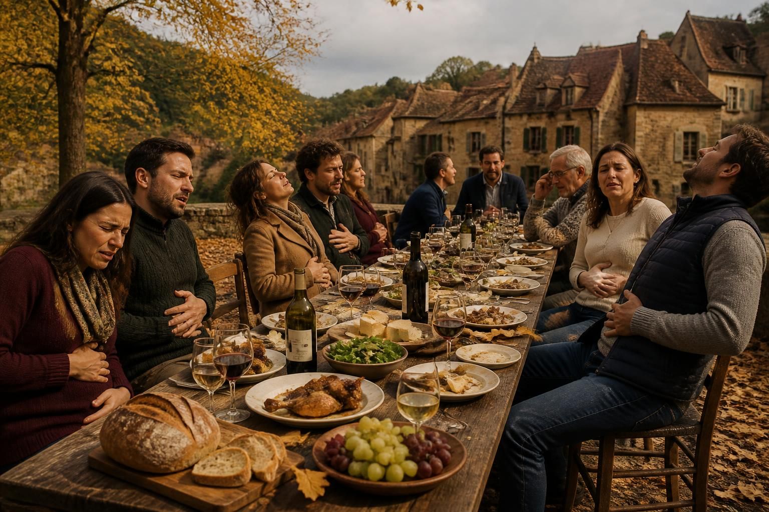 découvrez comment un projet festif et convivial de grande tablée à sarlat, en dordogne, a pris une tournure inattendue et a causé une indigestion collective.