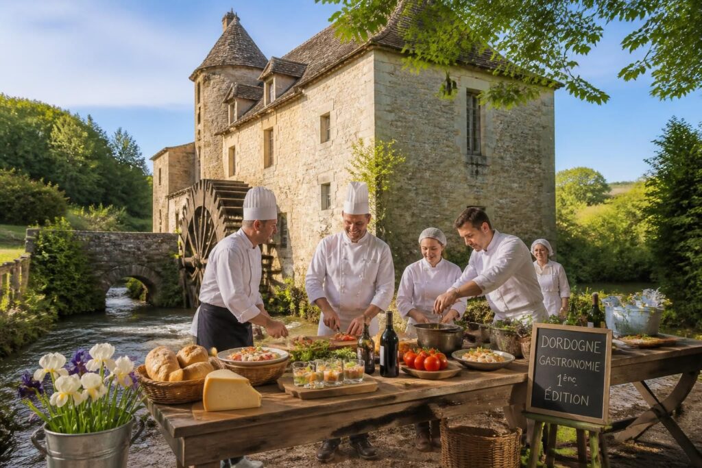 découvrez la première édition savoureuse des toqués du moulin en dordogne, un événement gourmand qui promet de devenir un rendez-vous incontournable pour les amateurs de gastronomie.