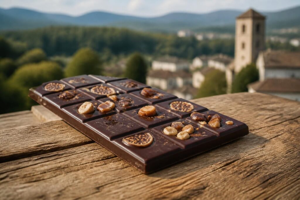 découvrez la tablette de chocolat d'orthez, inspirée des saveurs uniques de la cité fébus, une gourmandise irrésistible pour les voyageurs et amateurs de chocolat.