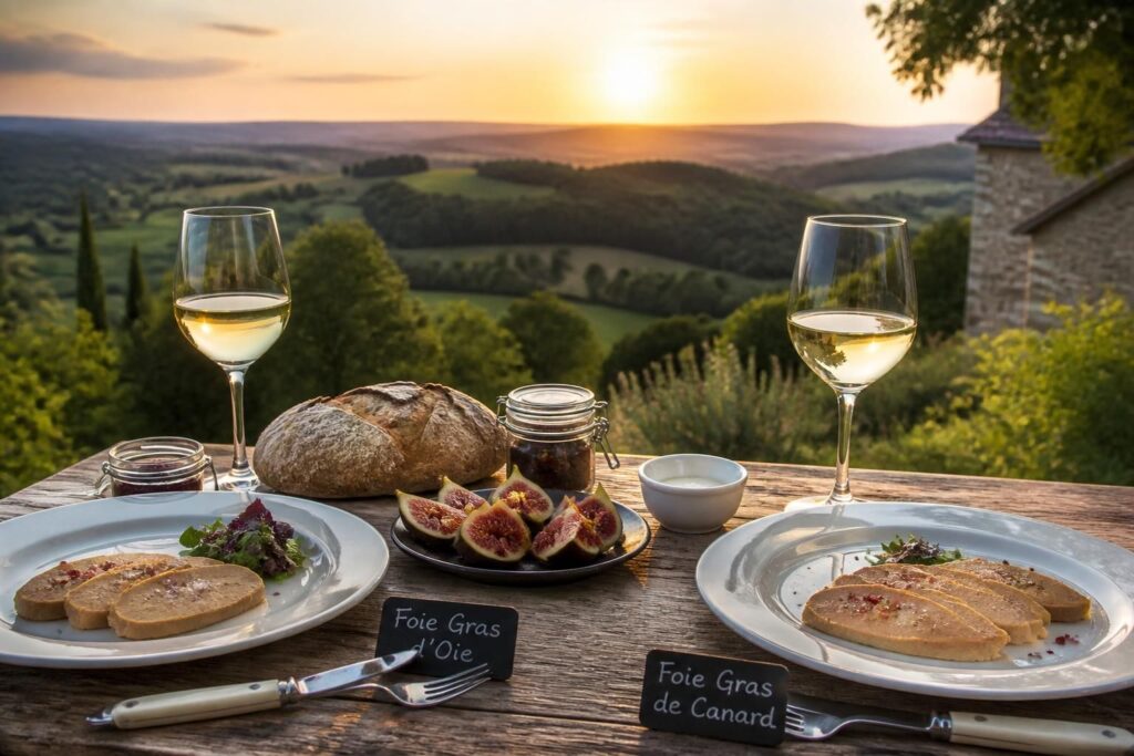 découvrez les saveurs de la dordogne lors de vos vacances et assistez au duel gourmand entre foie gras d’oie et de canard. qui remportera la palme du meilleur délice régional ?