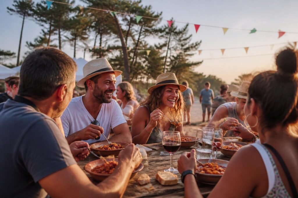 à mimizan dans les landes, les fêtes débutent dès 8h30 avec une dégustation matinale de tripes, une tradition locale qui réveille les papilles et promet un bon coup de fouet pour bien commencer la journée.
