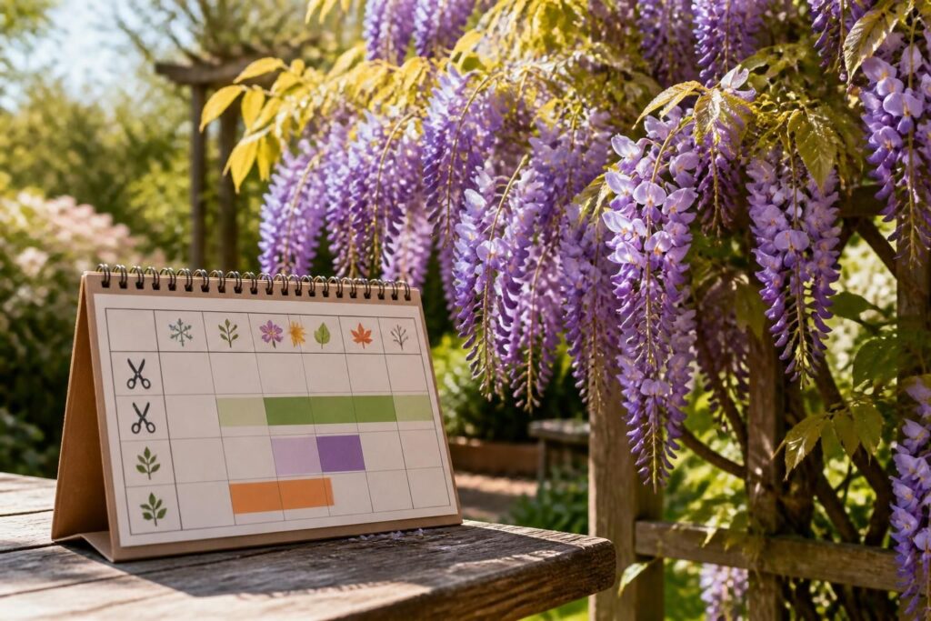 découvrez le calendrier parfait pour tailler votre glycine afin de favoriser une floraison abondante sans risquer de la compromettre.