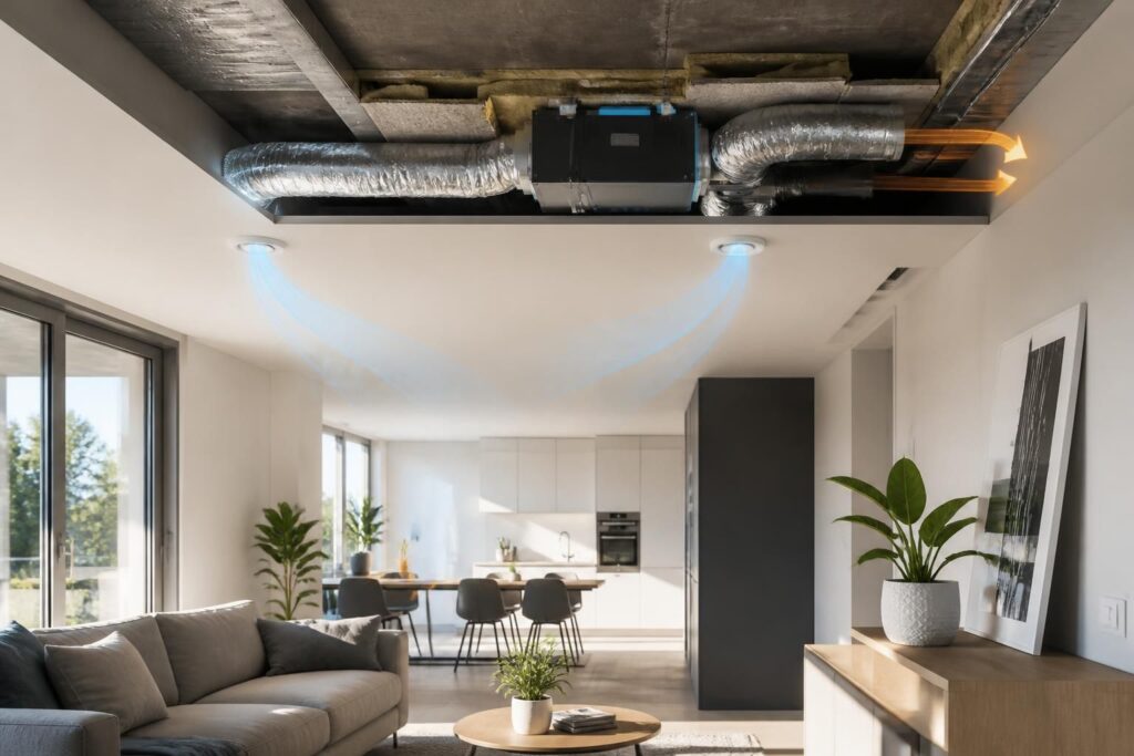 découvrez notre guide complet sur la vmc double flux : fonctionnement détaillé, avantages pour votre confort et efficacité énergétique, ainsi que les contraintes à connaître avant l'installation.