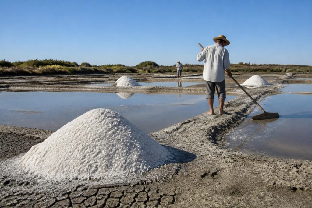 découvrez comment l’île de ré en charente-maritime réalise une récolte exceptionnelle de 4 000 tonnes de sel marin grâce à une sécheresse historique, un phénomène rare qui booste la production locale.