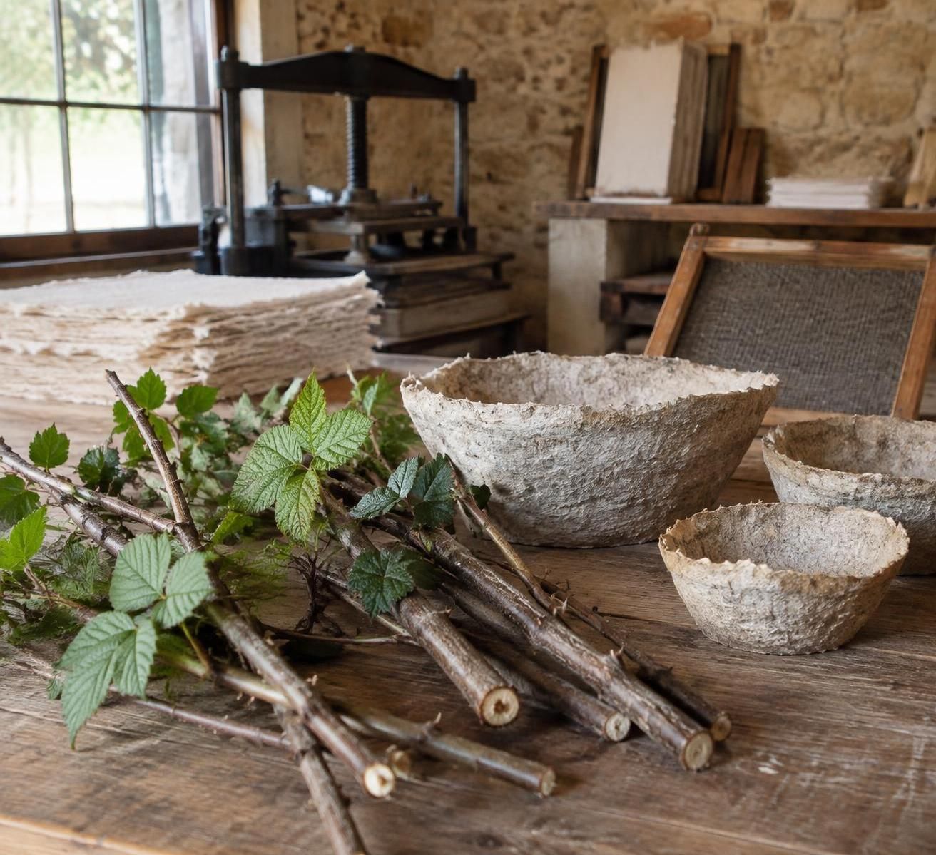 en dordogne, une designeuse valorise les déchets de framboisiers pour créer une vaisselle biodégradable, locale et respectueuse de l’environnement.