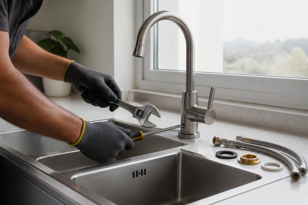 apprenez étape par étape comment remplacer un robinet de cuisine en assurant une étanchéité parfaite grâce à notre guide pratique facile à suivre.
