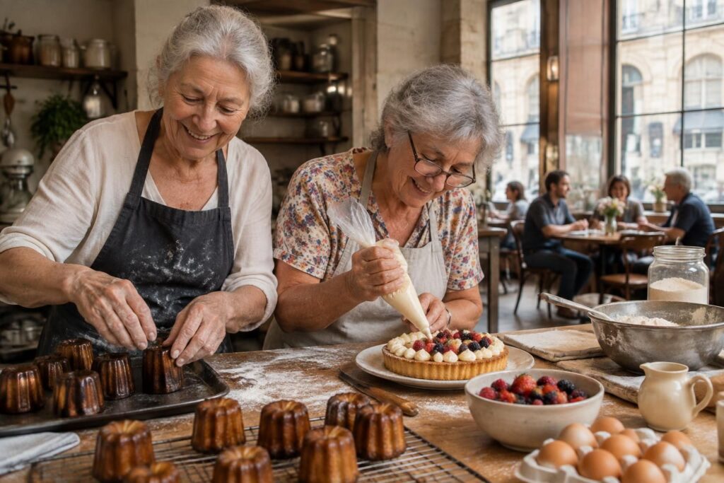 à bordeaux, ce café mise sur le savoir-faire de retraitées pour préparer des pâtisseries maison généreuses et authentiques.
