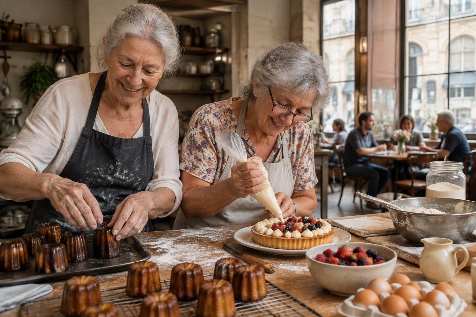 à bordeaux, ce café mise sur le savoir-faire de retraitées pour préparer des pâtisseries maison généreuses et authentiques.