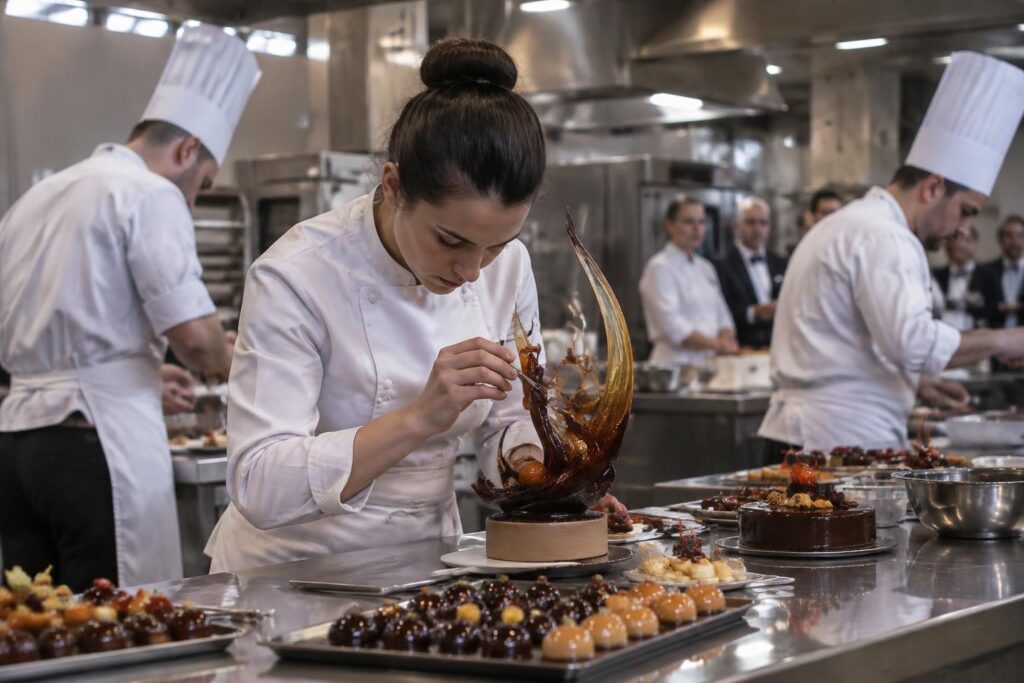 à bordeaux, découvrez les coulisses de l’épreuve finale du concours du meilleur ouvrier de france en pâtisserie-confiserie et le savoir-faire des candidats.