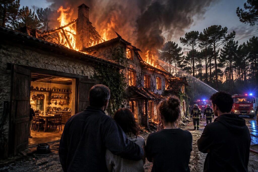 au porge, un incendie frappe l’héritage gastronomique et culturel de la famille oliver, bouleversant un lieu chargé d’histoire et de traditions.