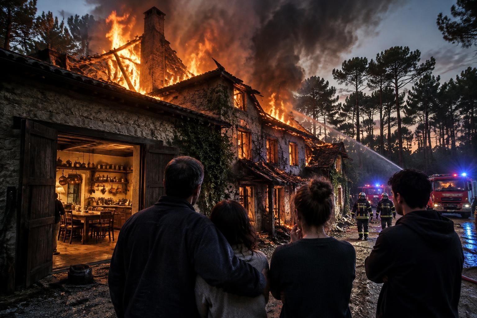 au porge, un incendie frappe l’héritage gastronomique et culturel de la famille oliver, bouleversant un lieu chargé d’histoire et de traditions.
