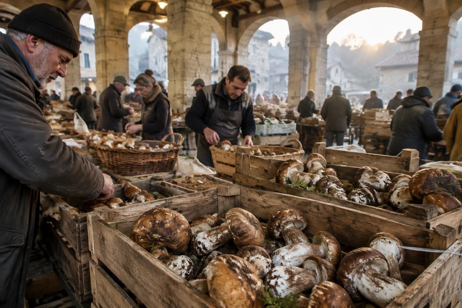 en dordogne, le premier marché aux cèpes de la saison se prépare. les acteurs locaux réclament une ouverture rapide pour lancer les ventes.