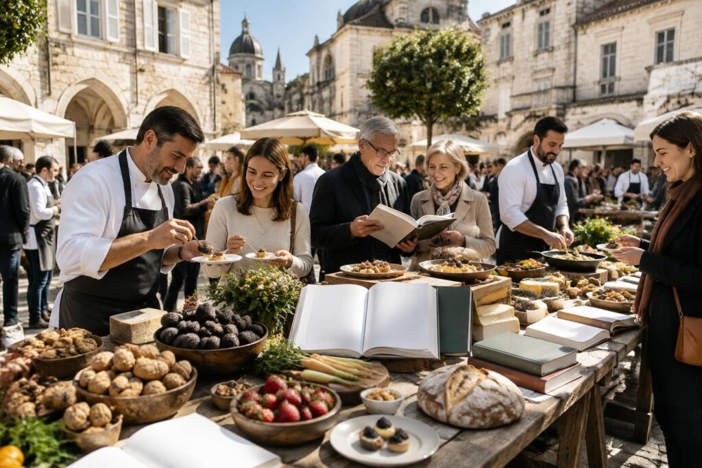 à périgueux, le festival du livre gourmand 2026 célèbre les plaisirs de la lecture et de la gastronomie, et ouvre la voie à de nouveaux rendez-vous.